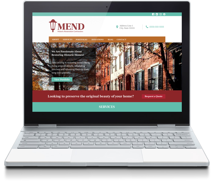 Historic Restoration Website Design